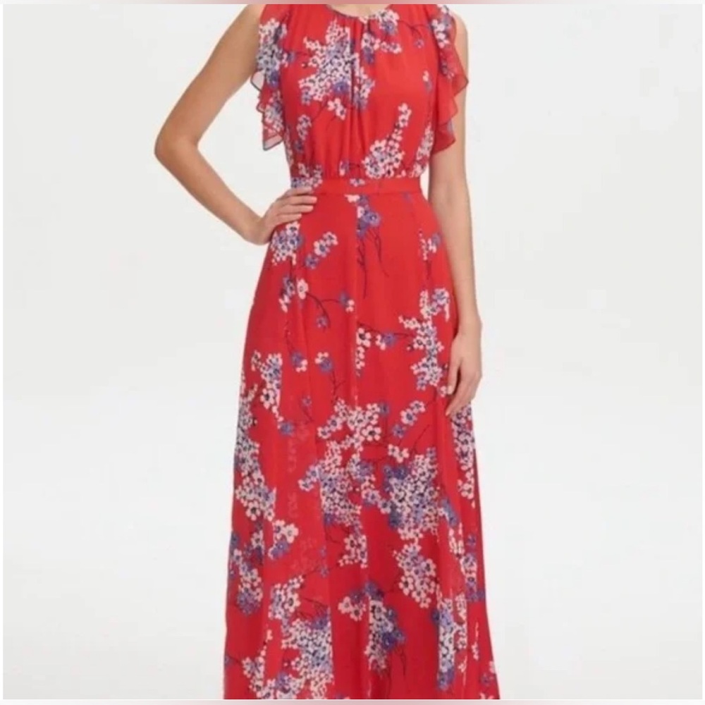 Tommy Hilfiger Red Floral Maxi Dress